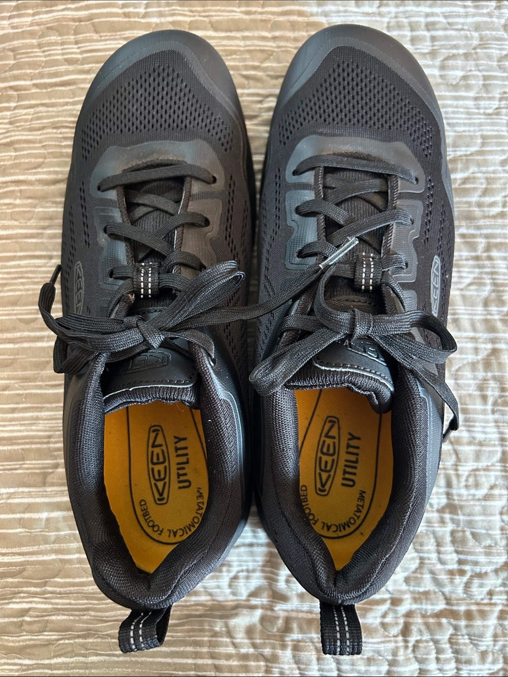 Men’s Keen Utility Sparta Aluminum Toe Black Work Sneakers size 12EE